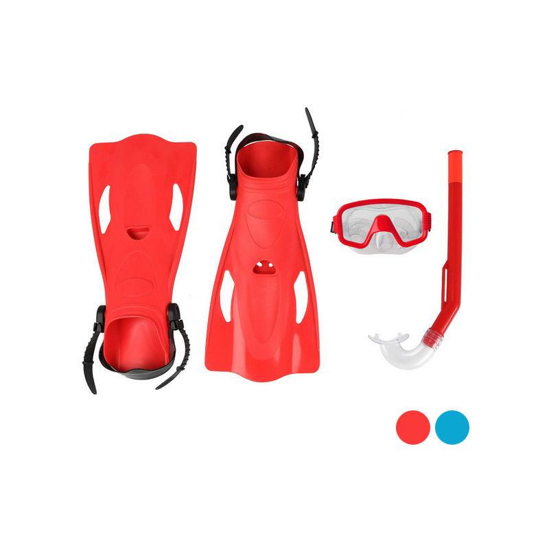 Maschera da Snorkeling con Boccaglio e Pinne Adulti Rosso Rosso - CLICCANDOSHOP