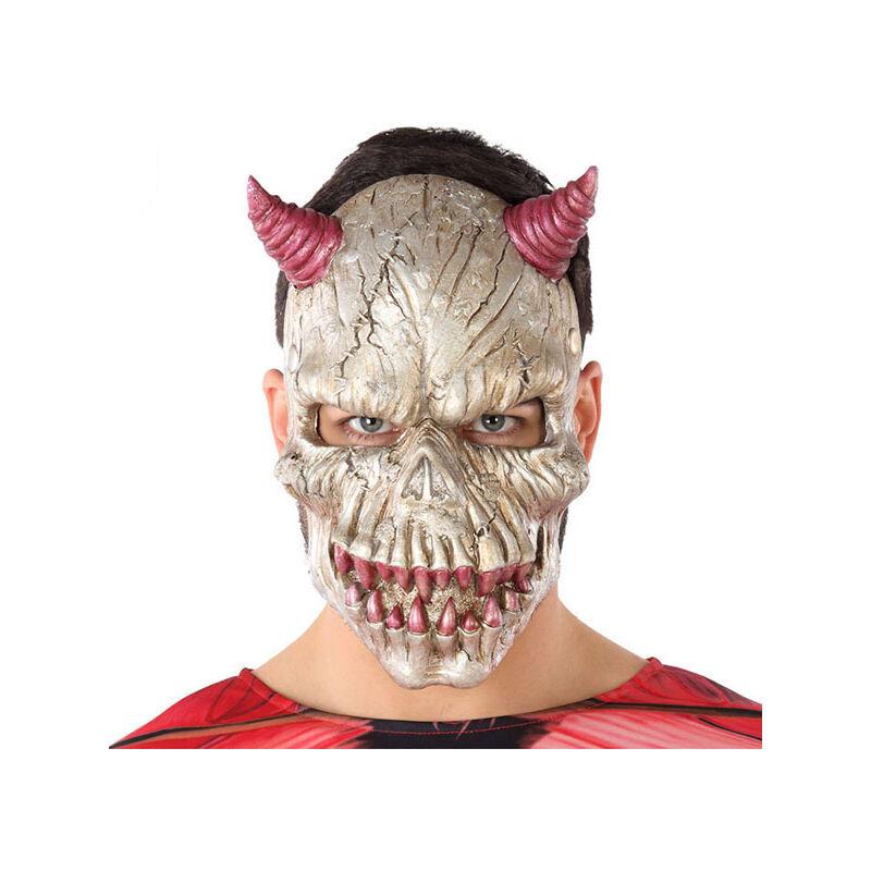 Cliccandoshop - Maschera Halloween Demonio Bianco (21 x 34 cm)
