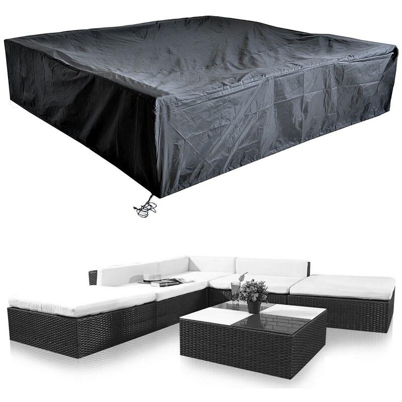 Melko - copertura di protezione mobili da giardino 240 x 240 x 52 cm copertura di protezione per il giardino lounge lounge telone di protezione dalle