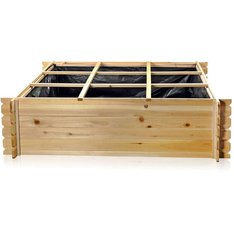 Letto rialzato letto in legno letto di erbe erbacee giardino letto fiore stand piantagione box letto vegetale - Melko