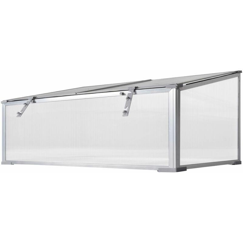 Mini Serra Da Giardino 99x59,5x43,5 Cm In Alluminio E Pc Argento - Outsy