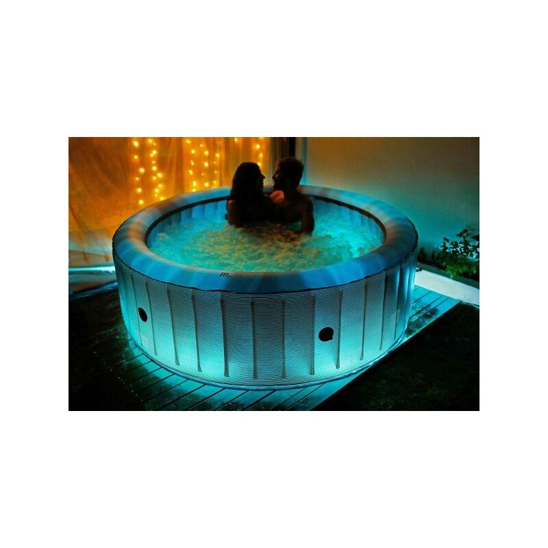 Sicorage - Minipiscina SPA idromassaggio gonfiabile da esterno o interno 204cm accessoriata Ryast
