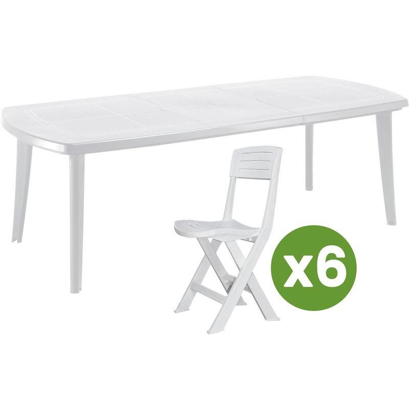 Mobili da giardino Atlantic Bianco - HABITAT ET JARDIN Mobili da giardino Atlantic Bianco - HABITAT ET JARDIN