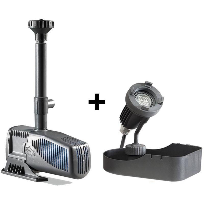 Multipack pompa per laghetto syncra pond 2.5 2400 litri/h + faretto halley a led sommergibile - SICCE