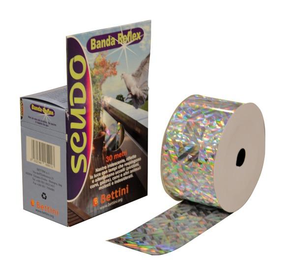 Papillon - nastro dissuasore 30 mt per piccioni rifrangente- dissuasori volatili uccelli