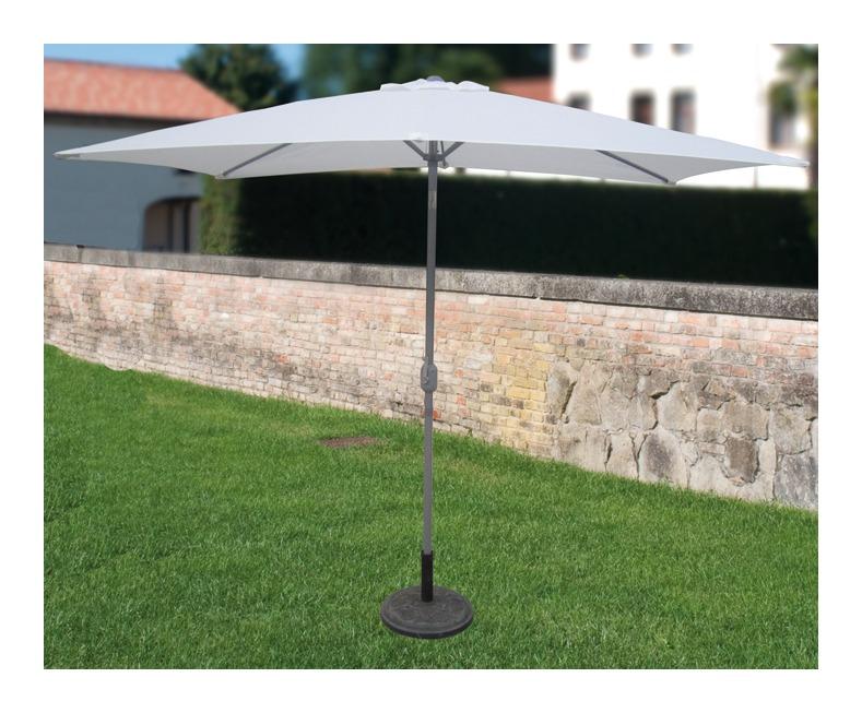 Ombrellone 2mtX3mt con cuspide - Rettangolare - aste alluminio azion. manovella - adra