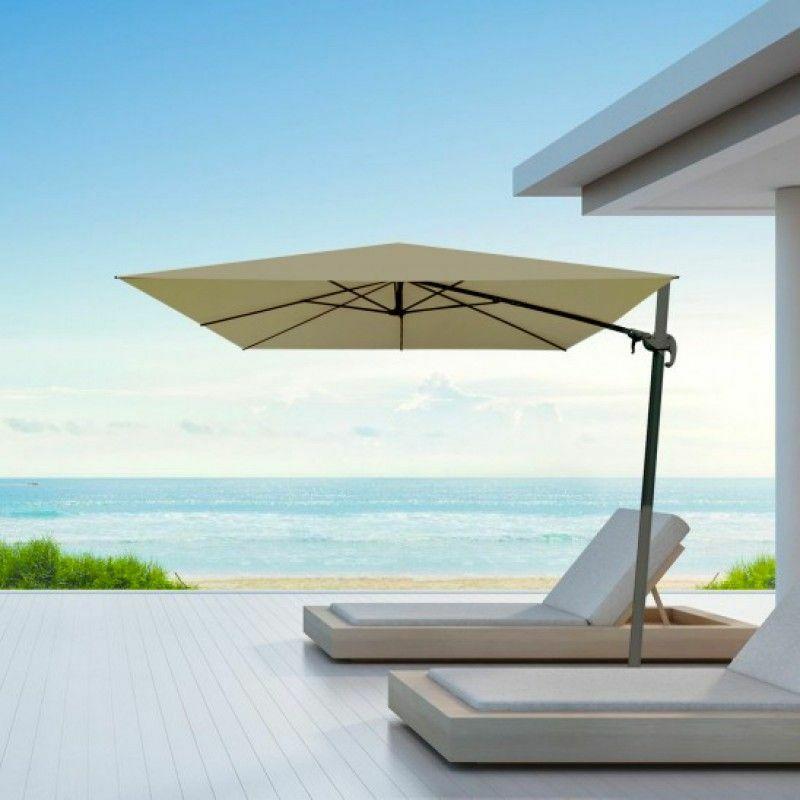 Ombrellone da giardino decentrato 3x4 Ecru Demetra Ombrellone da giardino decentrato 3x4 Ecru Demetra