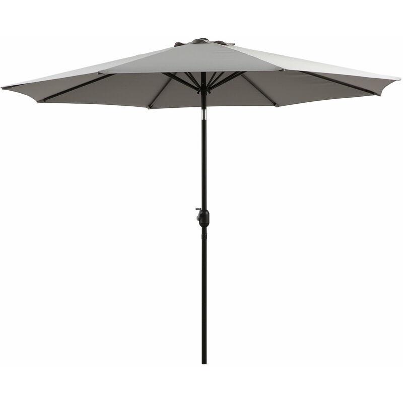 Ombrellone Da Giardino In Acciaio Ø3x2,45 M Grigio - Miozzi