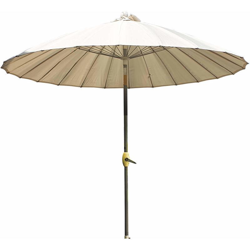 Ombrellone Da Giardino In Alluminio Ø2,6m Due Bianco - Kraus