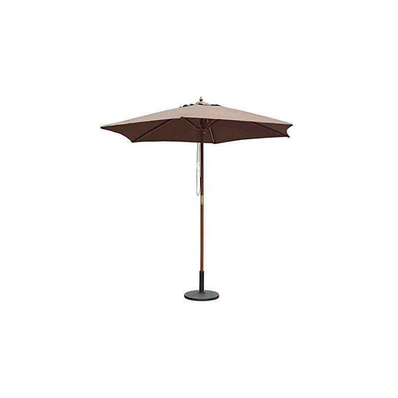 Ombrellone Da Giardino In Legno Ø2.5m Marrone Miozzi