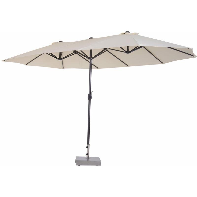 Ombrellone Da Giardino Doppio Tetto 4,6x2,7m Miozzi Beige