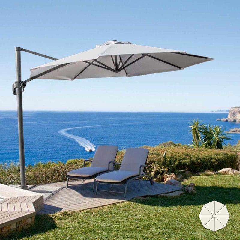 Ombrellone giardino 3 metri braccio decentrato alluminio Paradise - ELIOS PARASOLS