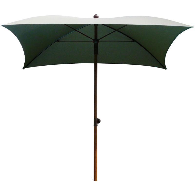 Ombrellone Da Giardino In Alluminio 2,4x1,5 Mt Madera Tortora - Maffei