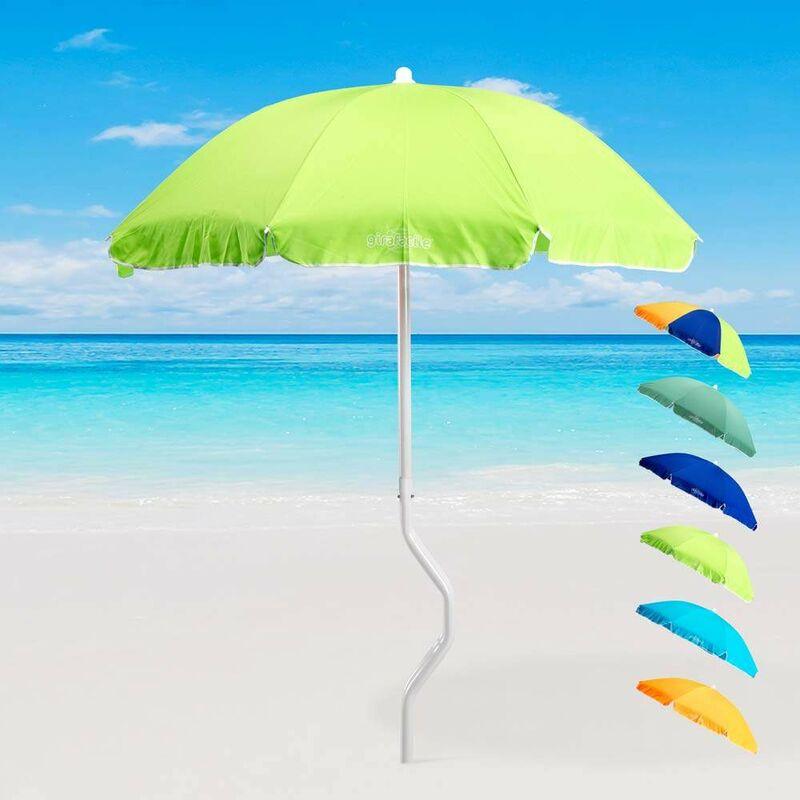 Ombrellone mare 180 Cm Cotone spiaggia pesca Dioniso | Verde 2 - Girafacile