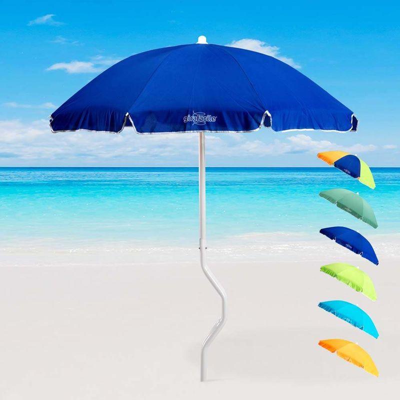 Ombrellone mare 180 Cm Cotone spiaggia pesca Dioniso | Blu - Girafacile