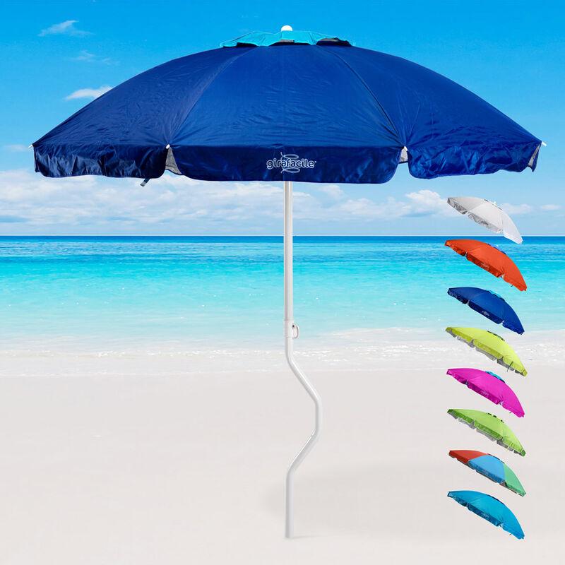 Ombrellone mare 200 Cm Protezione uv spiaggia pesca Ermes | Blu - Girafacile