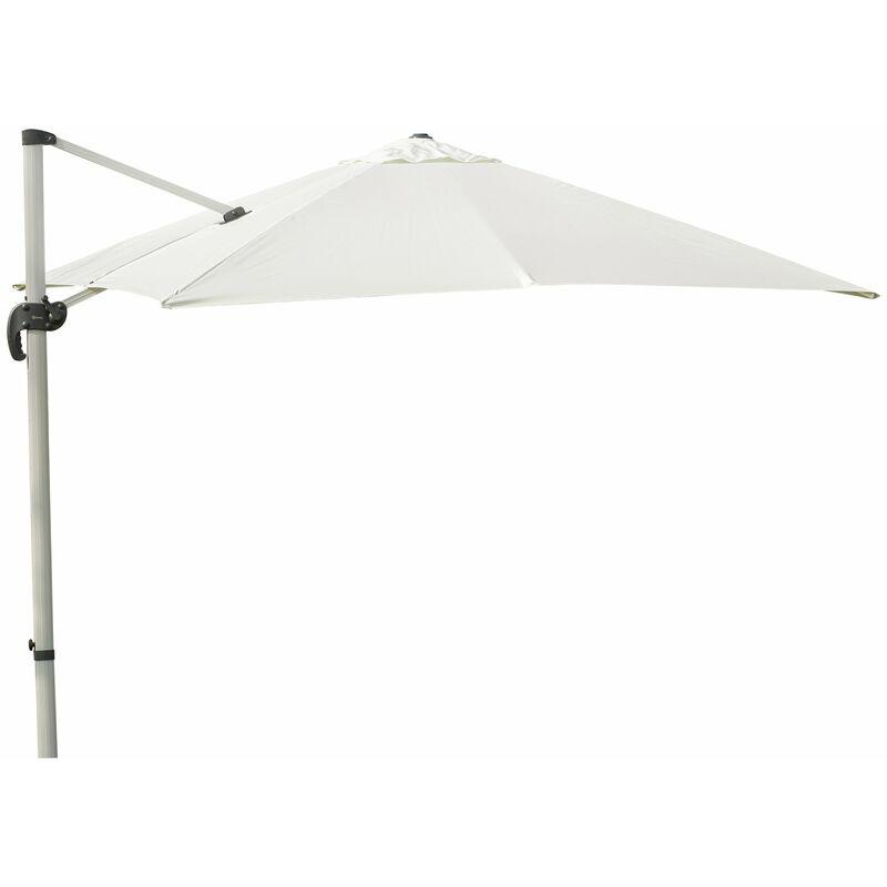 Ombrellone a Sbalzo 3 x 3m con Struttura in Alluminio per Giardino, Bianco - Outsunny