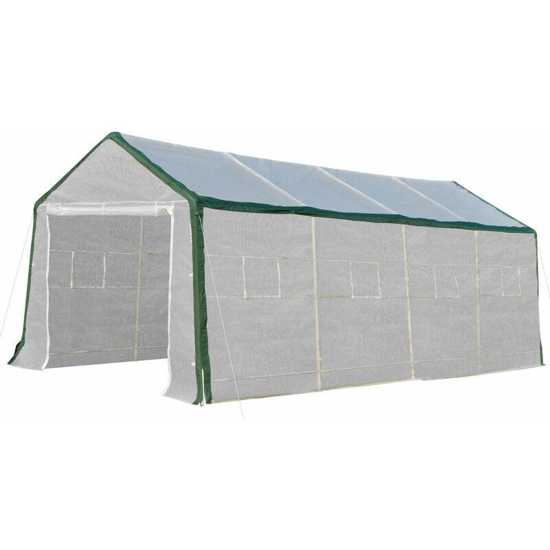 Outsunny Serra da Giardino con 8 Finestre Copertura in PE Struttura in Acciaio