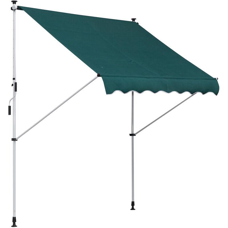 Tenda da Sole con Manovella, Telaio Telescopico e Angolo Regolabile - Outsunny Tenda da Sole con Manovella, Telaio Telescopico e Angolo Regolabile - Outsunny
