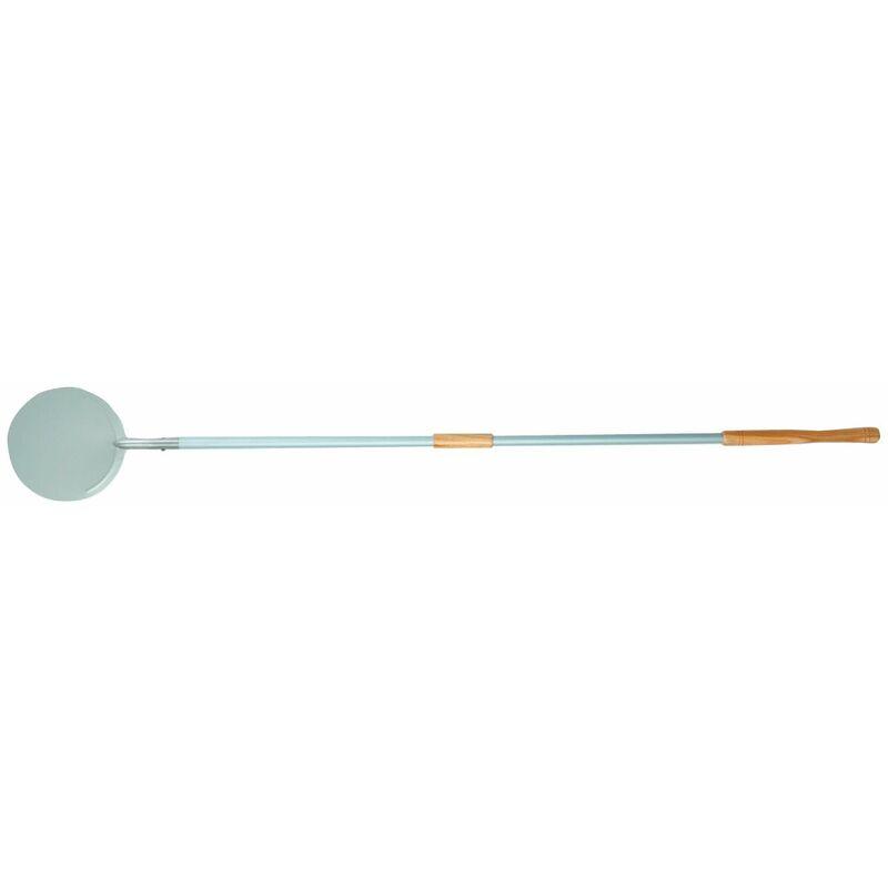 Pala di acciaio inox con manico in legno cm 25 per pizza pane forno e cucina