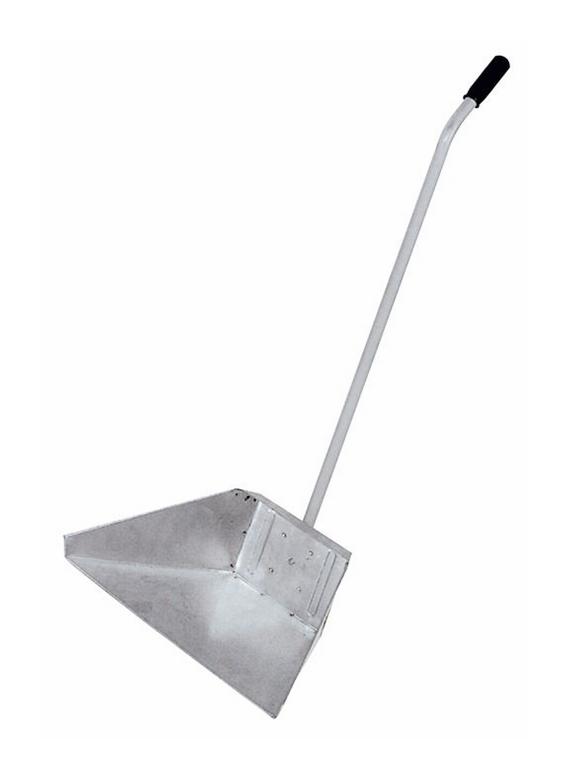 EAC - Paletta per Spazzatura in Acciaio Zincato con Manico 35x25 cm h 78 cm