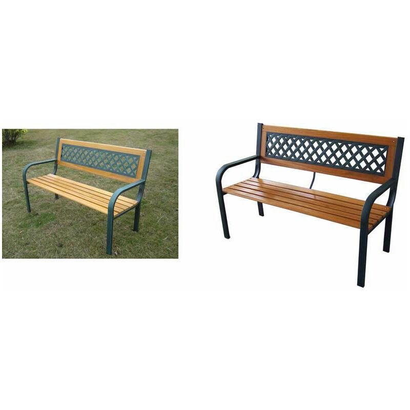 Panchina 2 Posti In Legno E Struttura In Acciaio