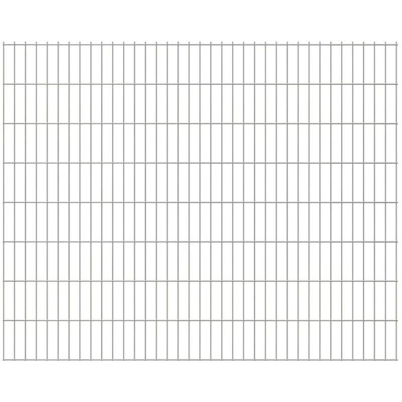 Pannelli recinzione giardino 2D 2008x1630 mm 4 m argento - ASUPERMALL