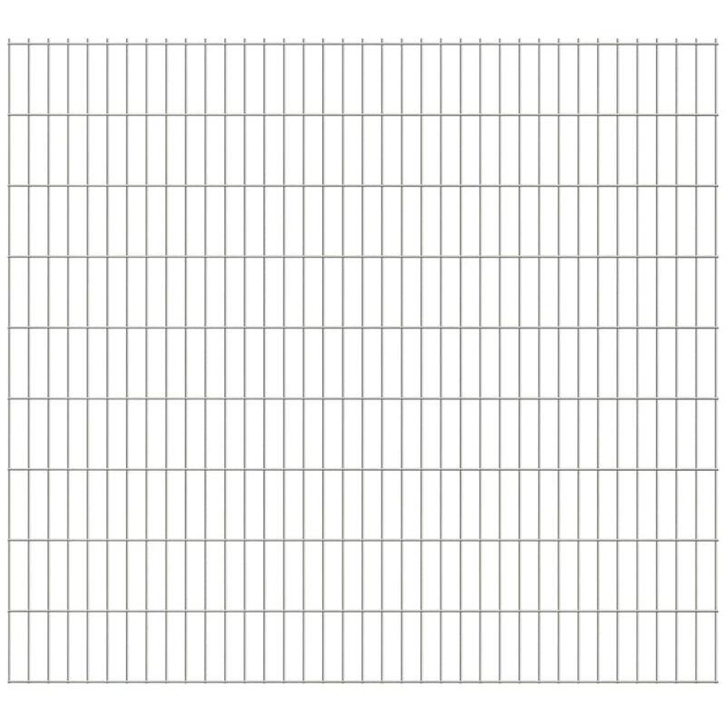 Pannelli recinzione giardino 2D 2008x1830 mm 8 m argento - ASUPERMALL