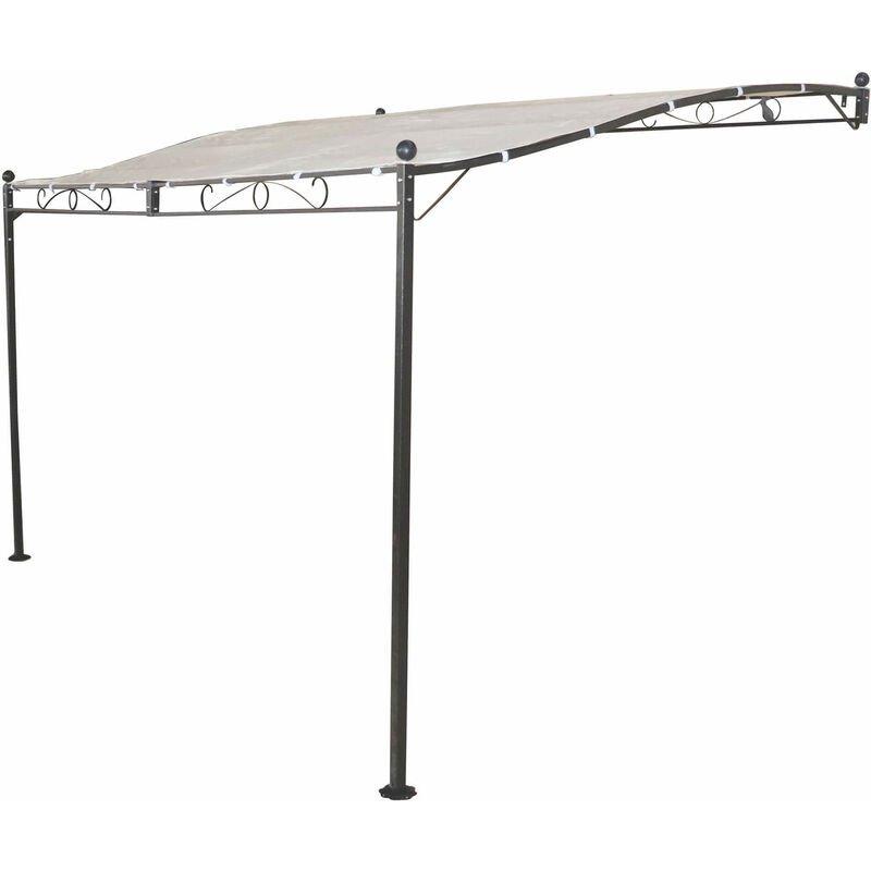 Milani Home - Pergola Da Giardino Addossata 3,5x2,5 In Metallo