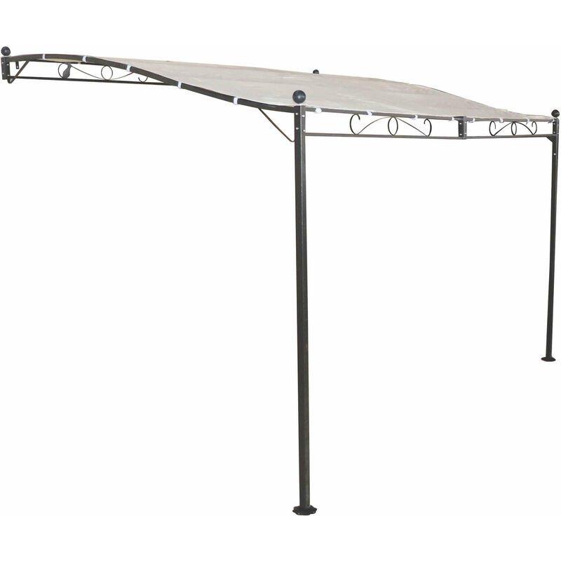Pergola Da Giardino Addossata 3x4 In Metallo
