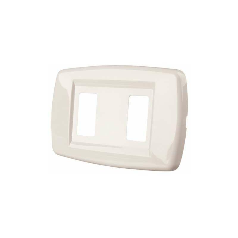 Placca in tecnopolimero a 2 fori