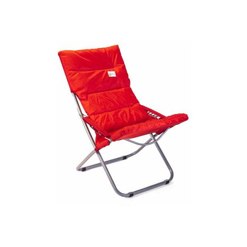 poltrona canapone rosso regolabile 4 posizioni 70x60x99 cm