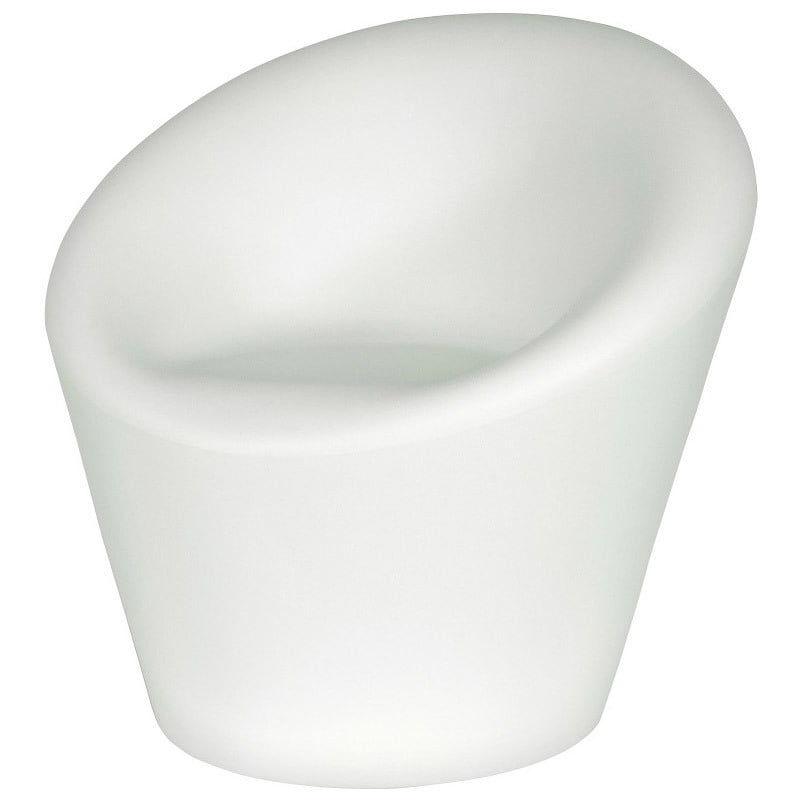 Poltrona Da Giardino 88x80x85cm In Polietilene Happy Bianco Fluo - Vanossi Poltrona Da Giardino 88x80x85cm In Polietilene Happy Bianco Fluo - Vanossi