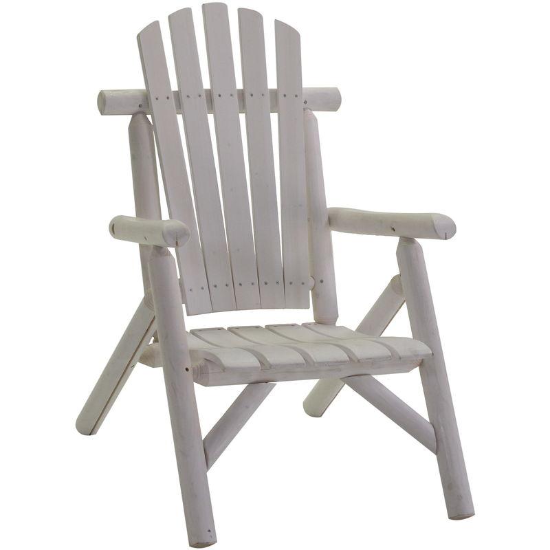 Poltrona Da Giardino In Legno Kyoto Bianco - Adami