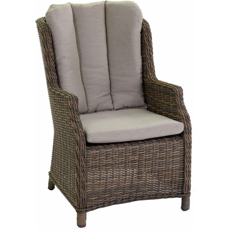 Poltrona Da Giardino In Polyrattan Adami Baltimora Grigio