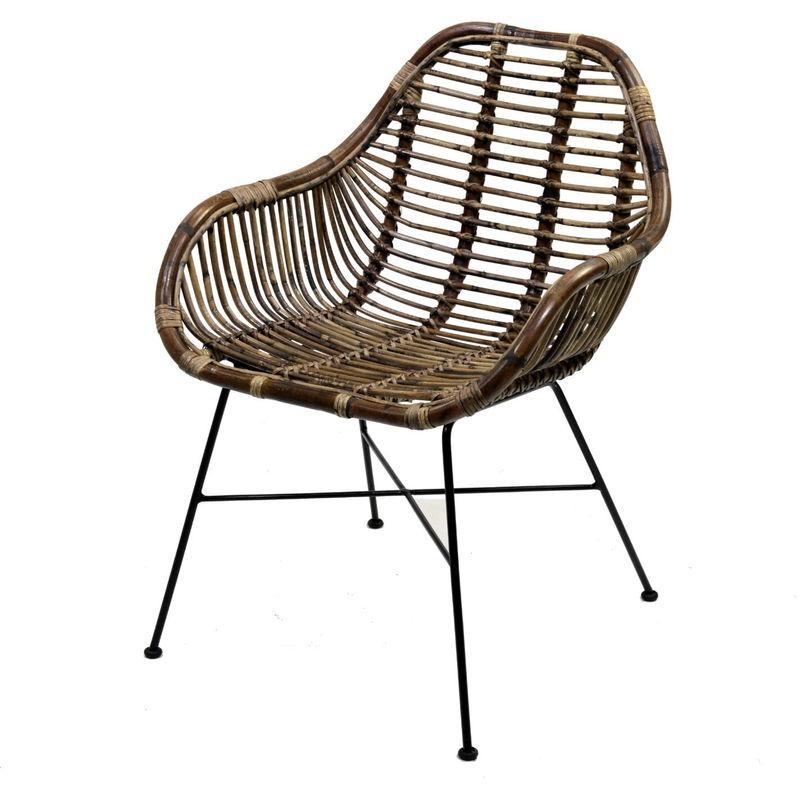 Poltrona Da Giardino In Rattan 58x68h83cm Marrone - Adami Poltrona Da Giardino In Rattan 58x68h83cm Marrone - Adami