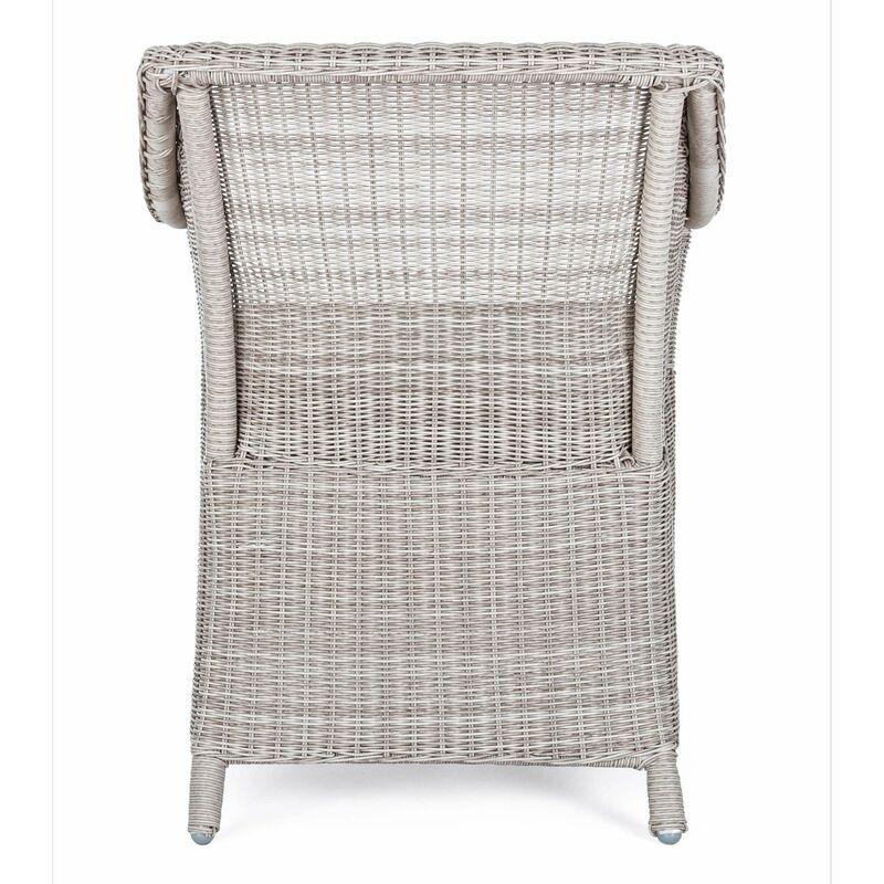 Poltrona con Braccioli e Cuscino modello Dolphin Colore Grigio Dimensioni 65x68x85 cm - SCARAMUZZA MODO