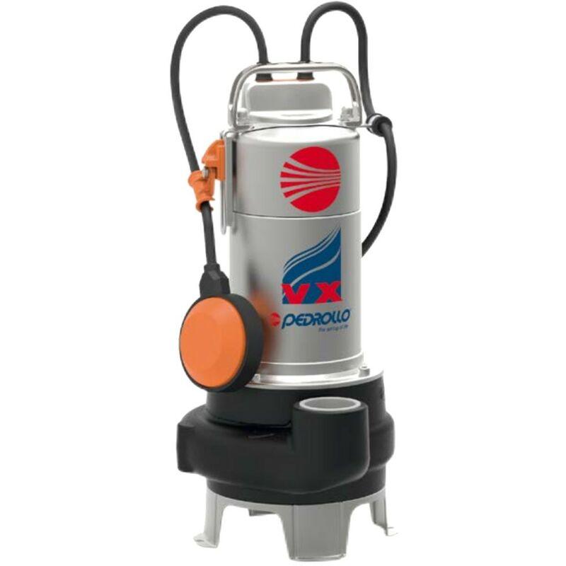 Pompa da drenaggio Pedrollo VXm 10/35-N 5MT girante VORTEX Acqua Lurida Monofase 1Hp automatica con galleggiante per acque LURIDE svuotamento liquami