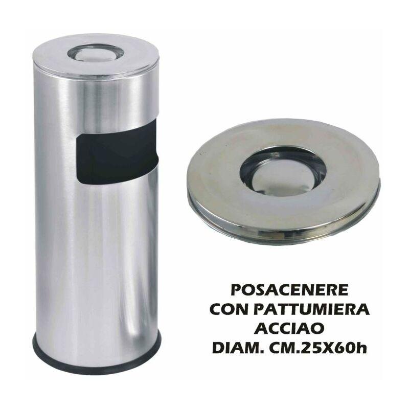 POSACENERE ACCIAIO CROMATO CM.25X60h - BIGHOUSE IT POSACENERE ACCIAIO CROMATO CM.25X60h - BIGHOUSE IT