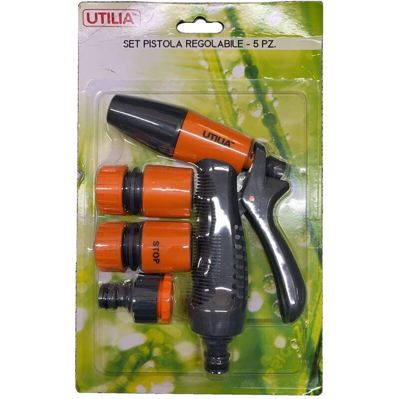 Set irrigazione con pistola regolabile 5 pz Utilia giardino terrazzo balcone