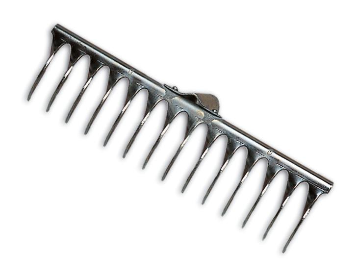 Rastrello aeratore in acciaio - tipo pesante - senza manico 380MM