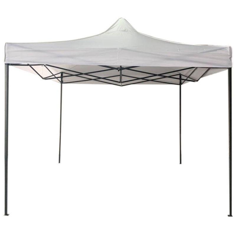 Rebecca Mobili Gazebo Pieghevole A Fisarmonica Bianco Metallo Poliestere 3x3 - MOBILI REBECCA