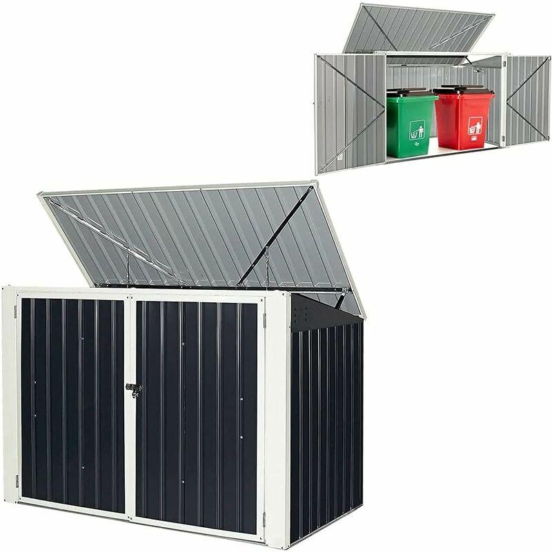 Relax4life - Casetta da Giardino per Attrezzi in Lamiera dAcciaio con Tetto Apribile e Inclinato, Porte Scorrevoli per Giardino, Cortile (172 x 100 x Relax4life - Casetta da Giardino per Attrezzi in Lamiera dAcciaio con Tetto Apribile e Inclinato, Porte Scorrevoli per Giardino, Cortile (172 x 100 x