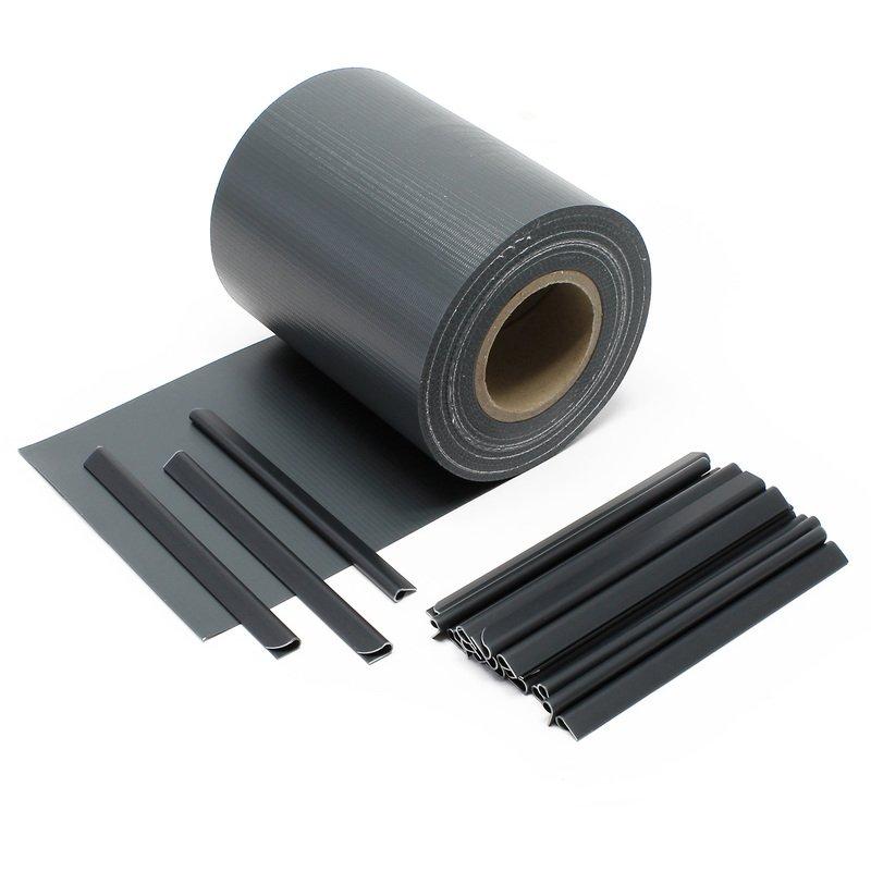 Paravista frangivento, 35mx19cm antracite, in PVC 450g/m², con 20 Clips Frangivista Paravista frangivento, 35mx19cm antracite, in PVC 450g/m², con 20 Clips Frangivista