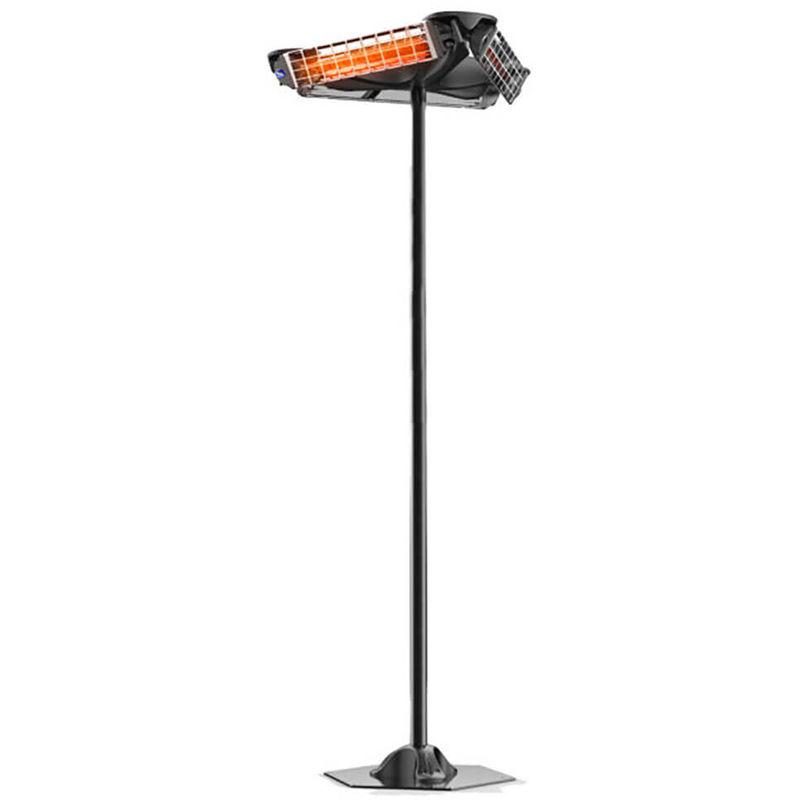 Stufa Elettrica Ad Infrarossi 80x80x210 Cm Su Palo 3600w Moel Girasole Nera