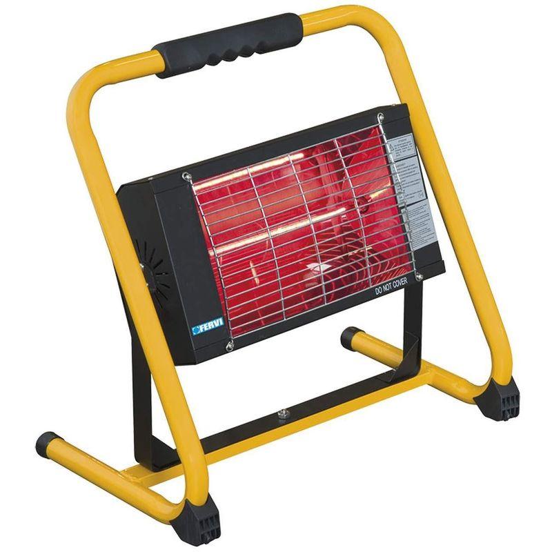 RISCALDATORE ELETTRICO A RAGGI INFRAROSSI IP20 CON SUPPORTO 2000 W R610B - Fervi
