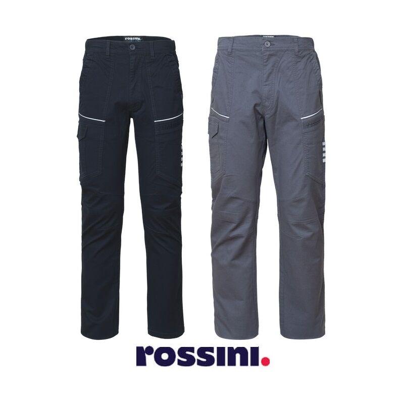 R-STRETCH A80704 PANTALONE DA LAVORO MULTISTAGIONE WORK MULTITASCHE-Grigio-XXL Grigio XXL - Rossini