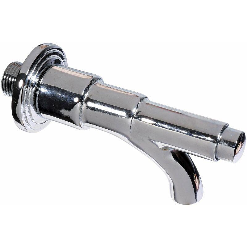 Rubinetto a Pulsante per Fontana da Giardino in Ottone Cromato Belfer RUB/021C