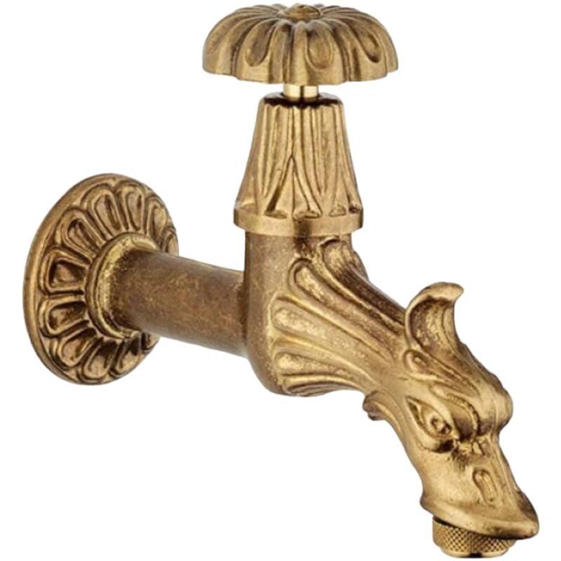 Rubinetto da giardino artistico bocca di leone