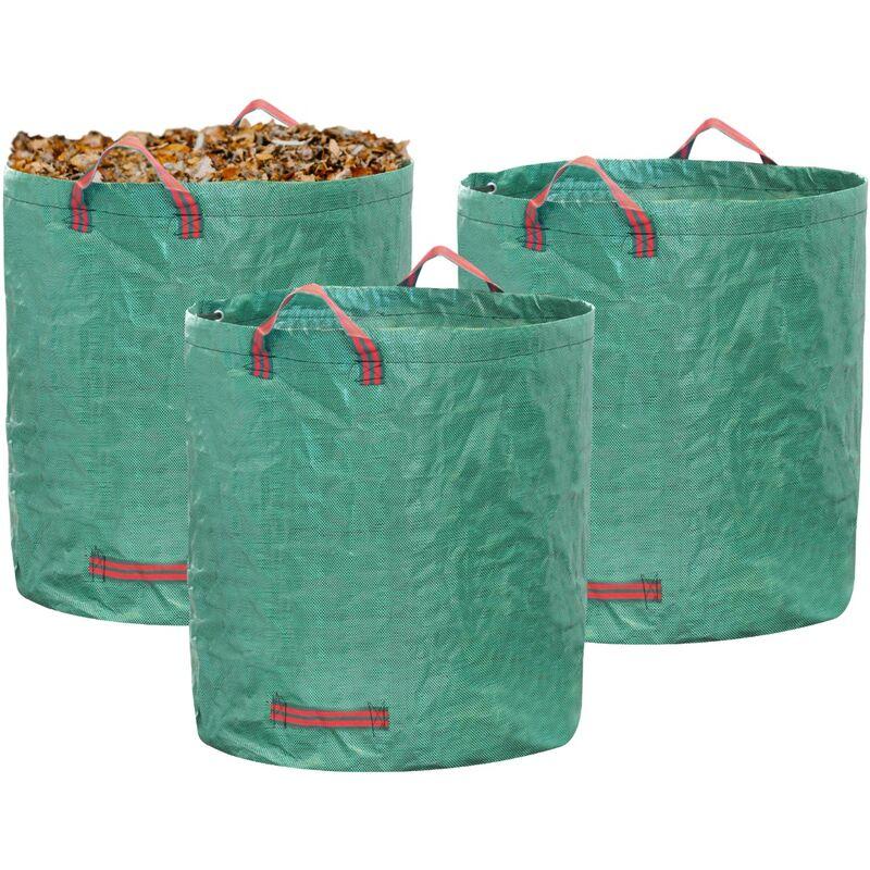 Kit 3 pezzi Sacco 400Lt Giardinaggio Rifiuti Giardino Professionale Antistrappo Con Manici Ripiegabile STI Kit 3 pezzi Sacco 400Lt Giardinaggio Rifiuti Giardino Professionale Antistrappo Con Manici Ripiegabile STI